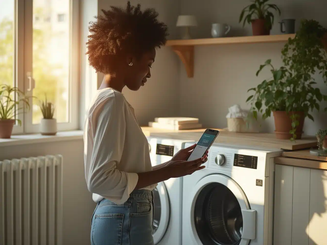 Photo machine-laver-connectee-economies-energie