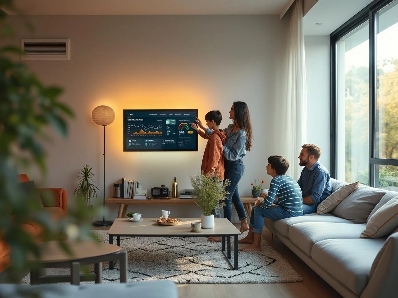 Photo domotique-ecran-intelligent-maison-connectee
