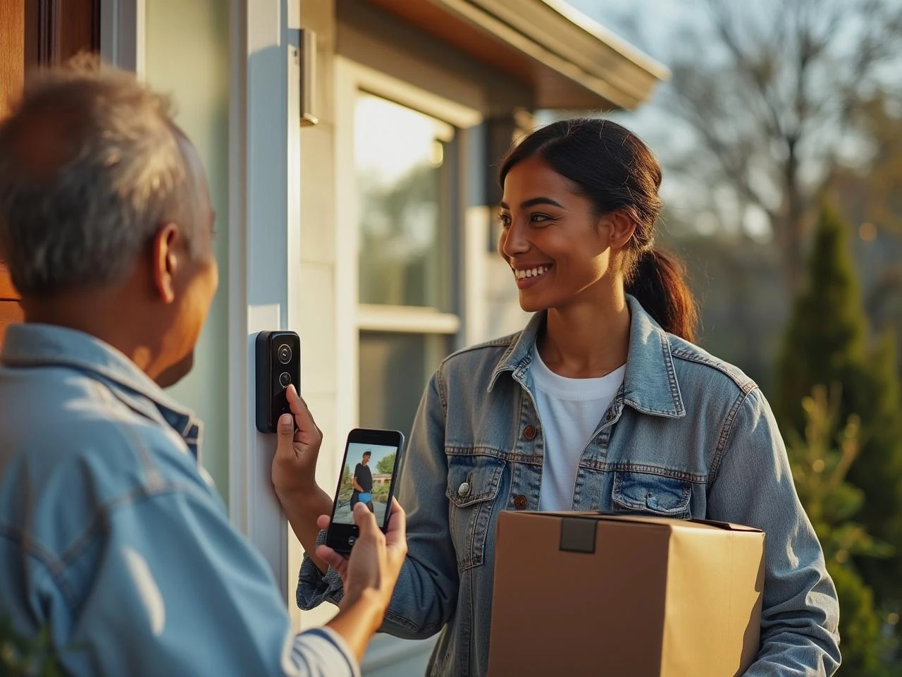 Photo interphone-video-connecte-securite-domestique-intelligente