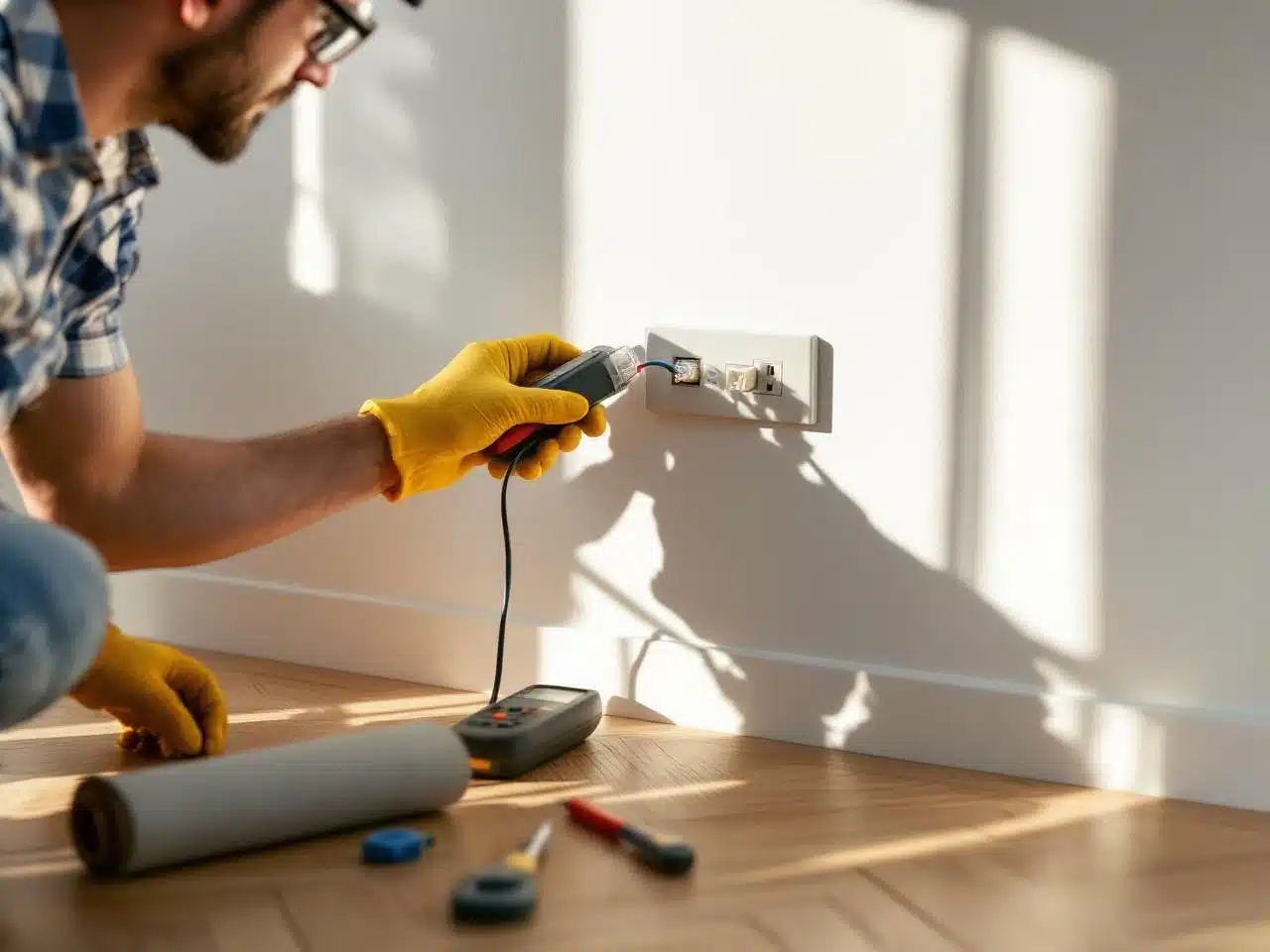 Photo transformer-prise-telephone-electrique